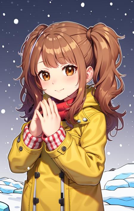 53372-2608527446-best quality, lineart, outlines, vanishing point, ice, igloo, winter clothes, snowing, standing around fire, jacket, rise kujika.png